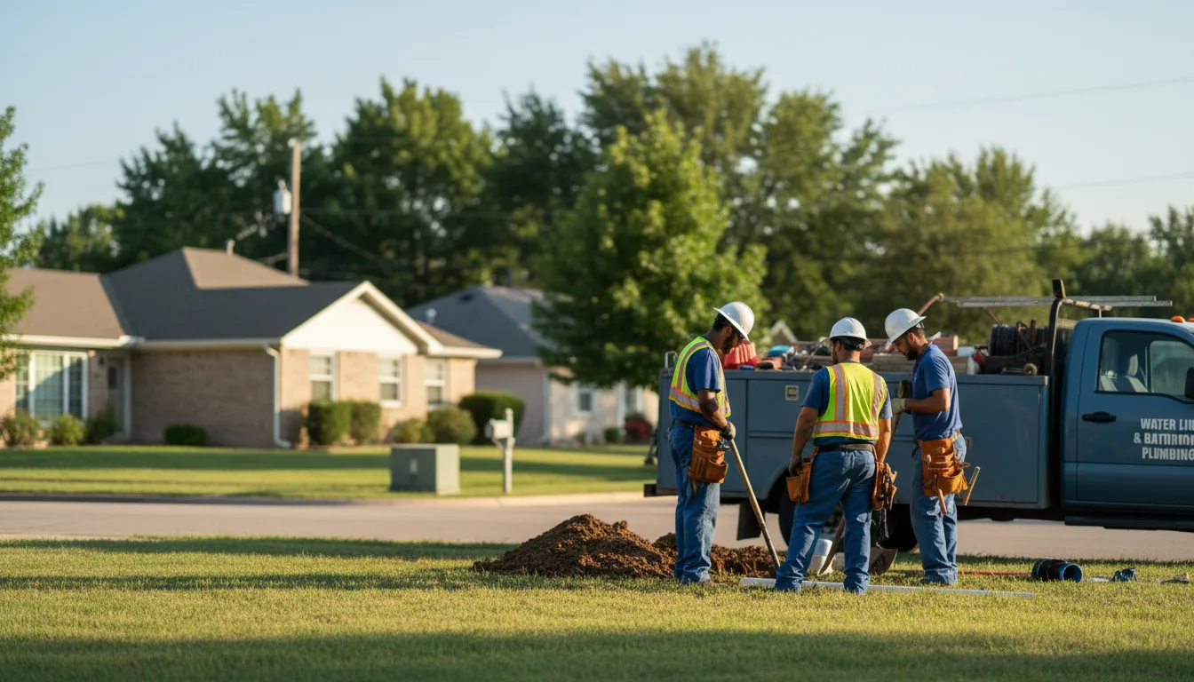 Residential water line and bathroom plumbing service in Winter, WI